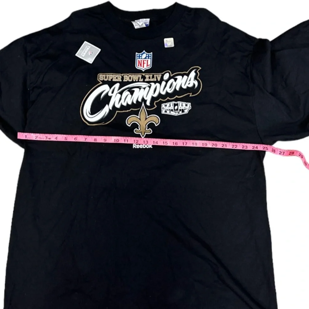 NFL New Orleans Saints Reebok Super Bowl Long Sleeve TShirt Size 2XL NWT Vintage - Picture 4 of 8